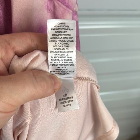 Abound Pink Flutter Sleeve v- Neck Tie Neck Sundress - Picture 7 of 8